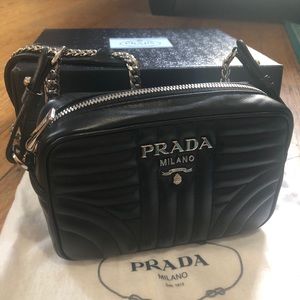 Prada Leather Diagramme Camera Bag
